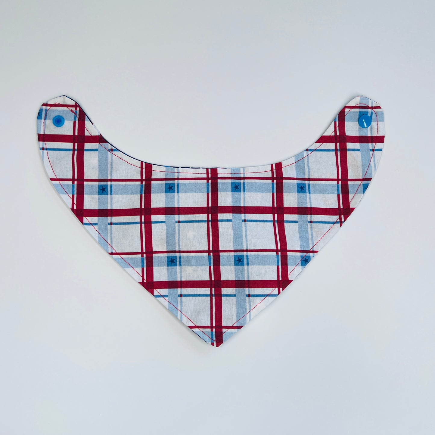 Reversible Bandana Bib "Blue Gingham"