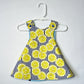Reversible cotton dress "Whales and Lemons"