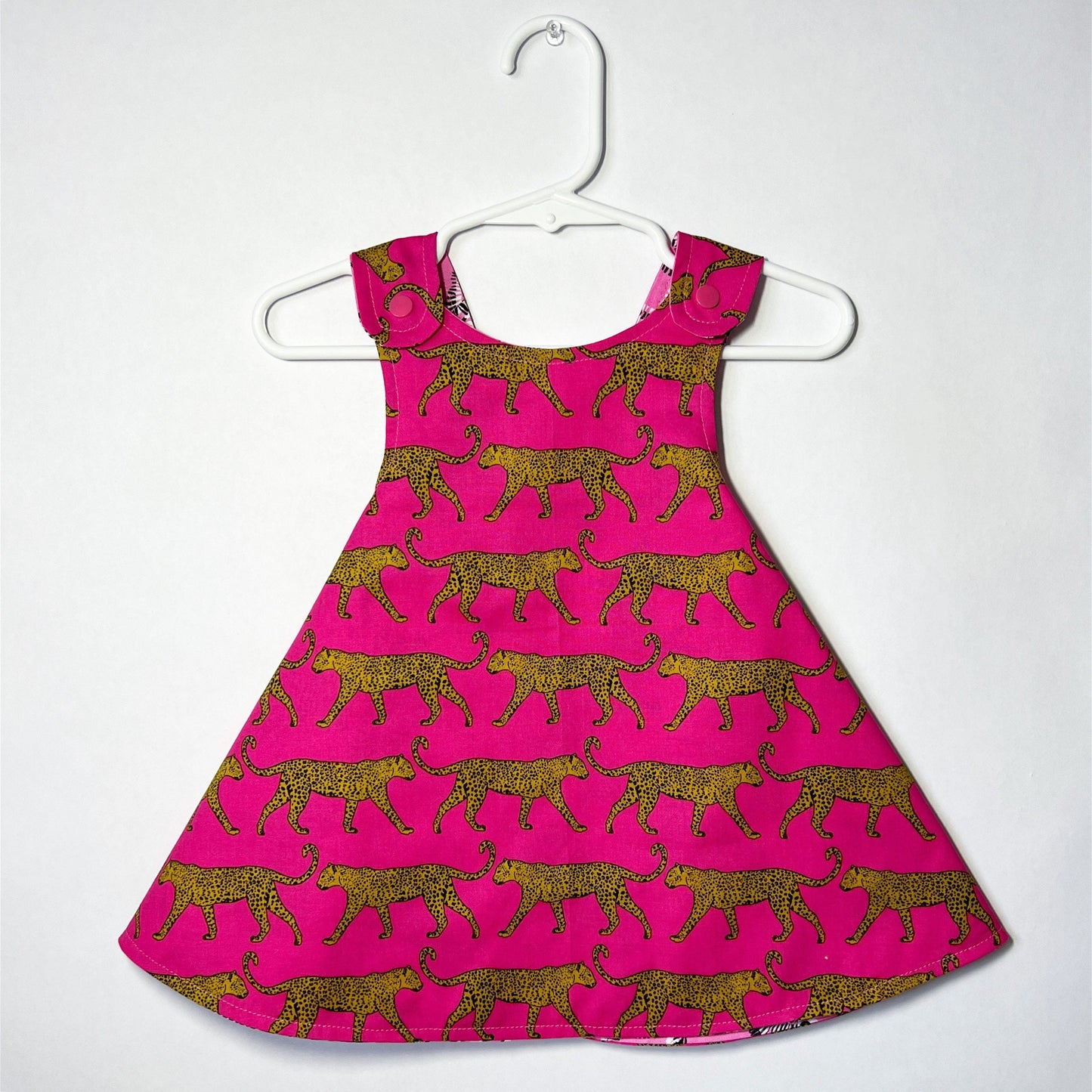 Reversible cotton sundress "Cheetahs and Zebras"