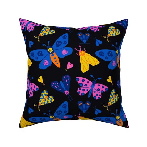 Fabric “The silence of the moths” (black background)