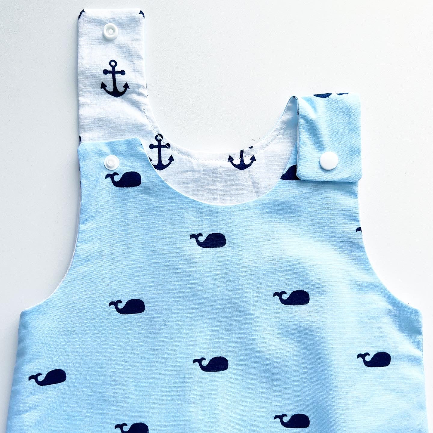 Romper without inseam opening