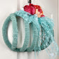 Romantic wreath with flowers and birds