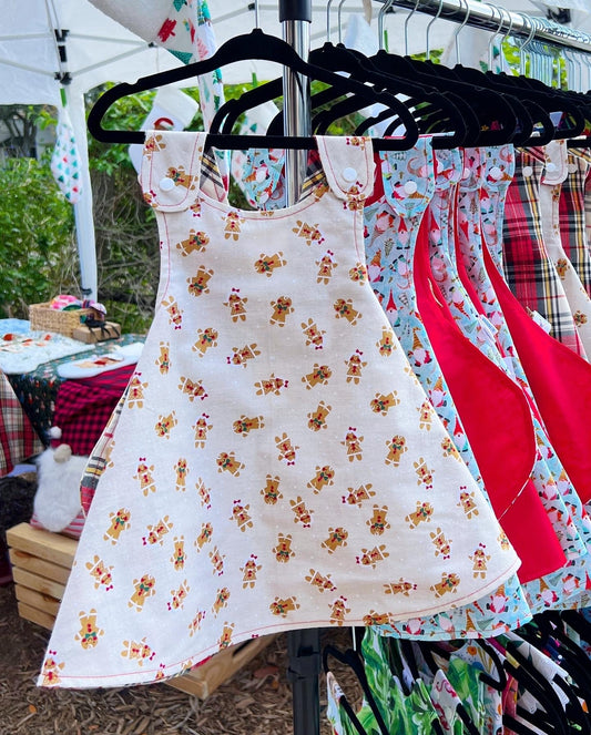 Christmas reversible dress “Gingerbread Cookies”