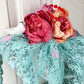 Romantic wreath with flowers and birds