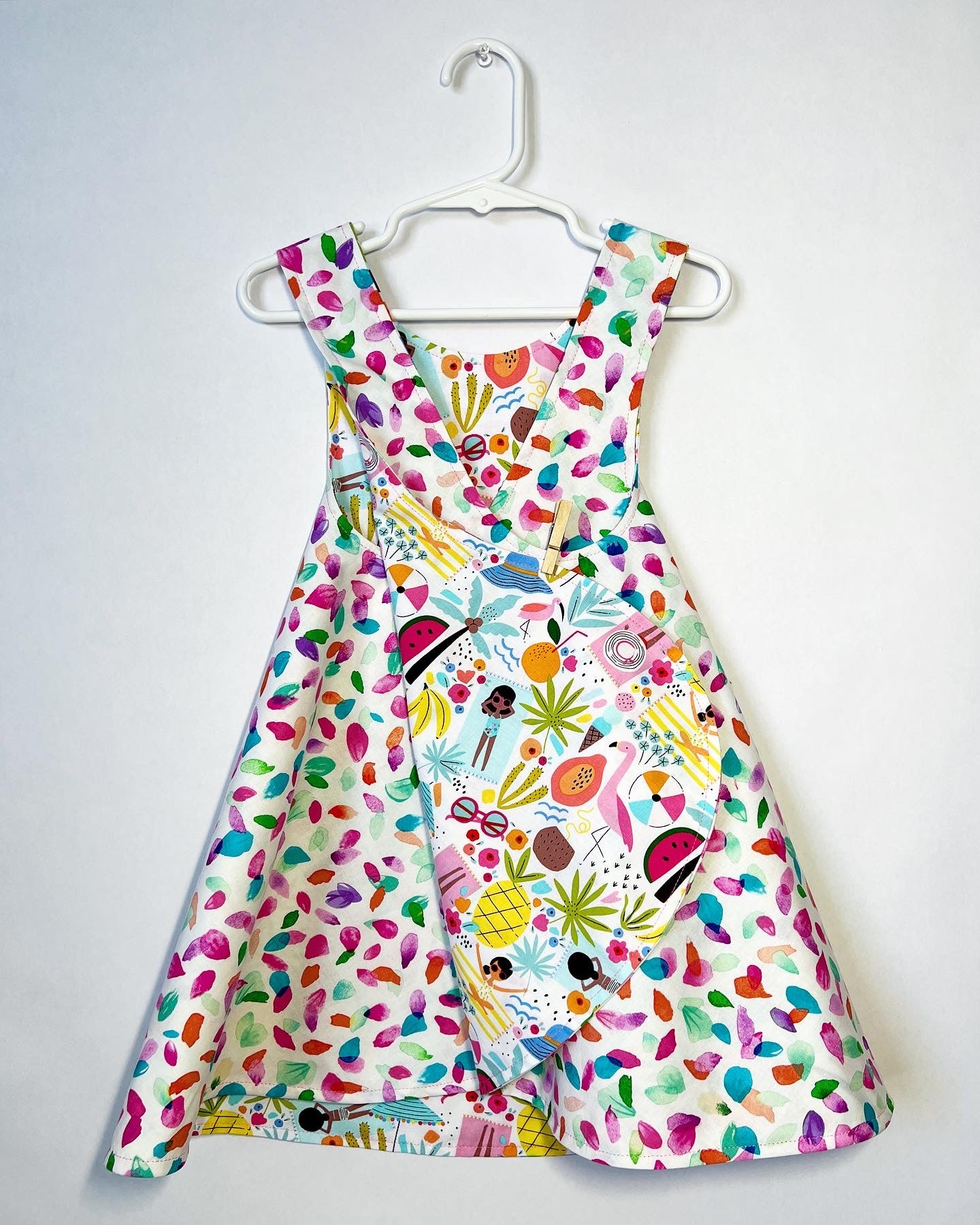 Reversible cotton dress “Beach please”