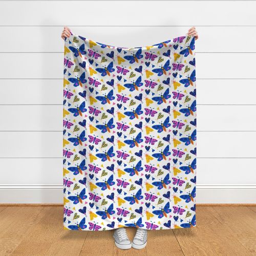 Fabric “The silence of the moths” (white background)
