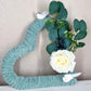 Fluffy heart shaped Valentine’s Day decor