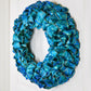 Teal ribbon wreath “Peacock”