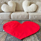 Oversized Sherpa heart pillow