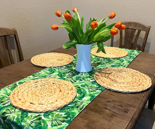 Table runner "Tropical Leaves"