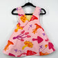 Spooky reversible dress “Mushrooms ” in pink