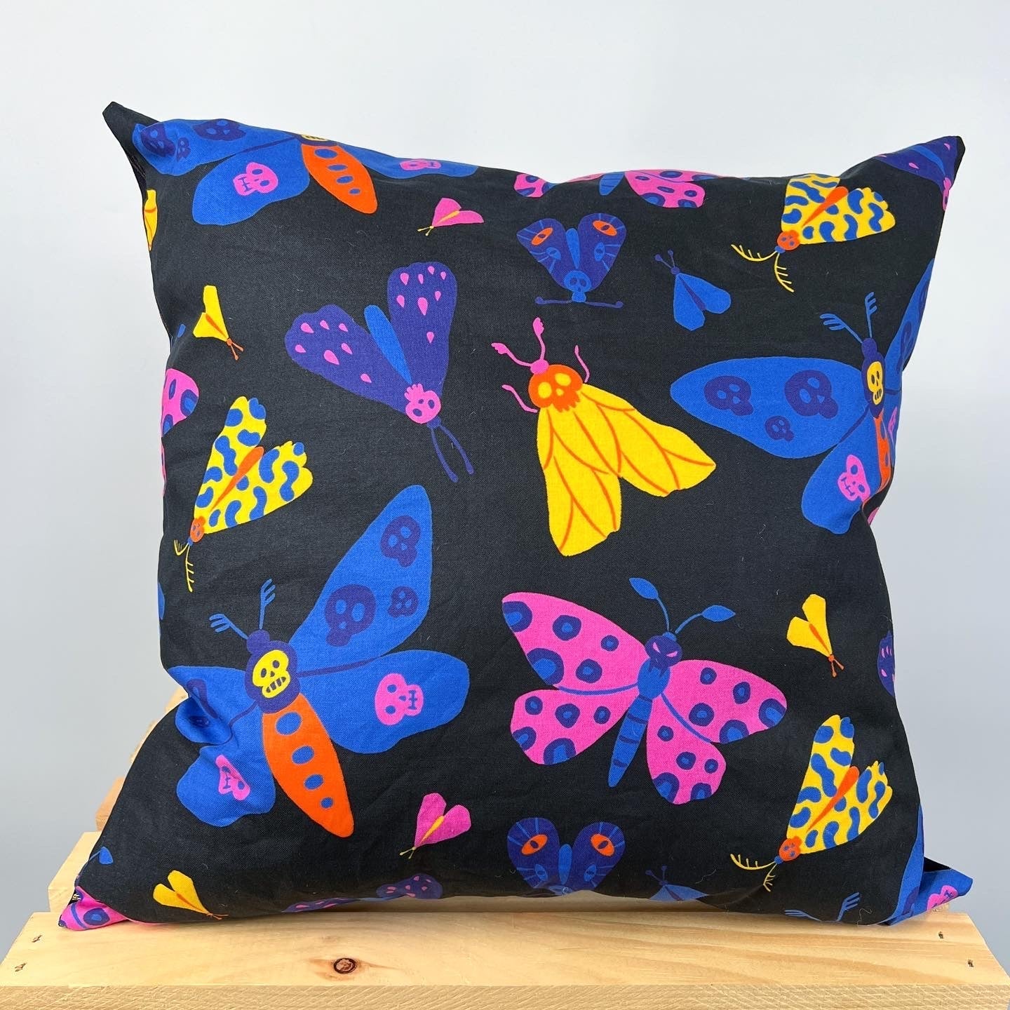Fall throw pillows “Gold Pumpkins on black/ Silence of the moths”