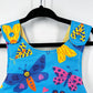 Spooky reversible dress “The silence of the moths” in blue