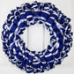 Sparkly blue and silver ribbon wreath “Fireworks”