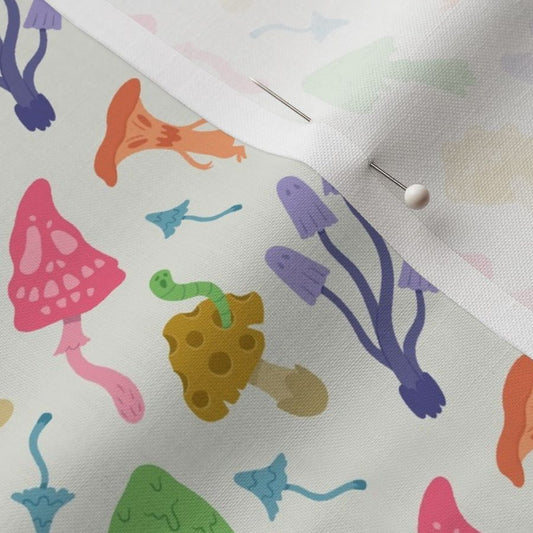 Fabric “Spooky mushrooms” (ivory background)