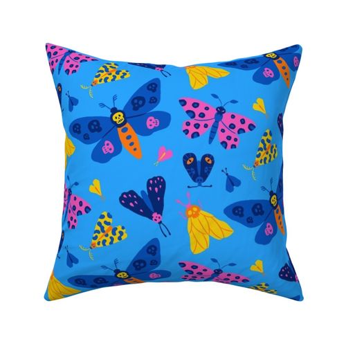 Fabric “The silence of the moths” (blue background)