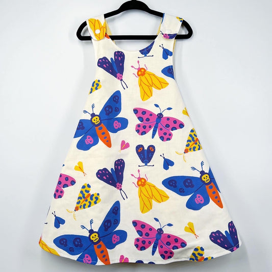 Spooky reversible dress “The silence of the moths” in white