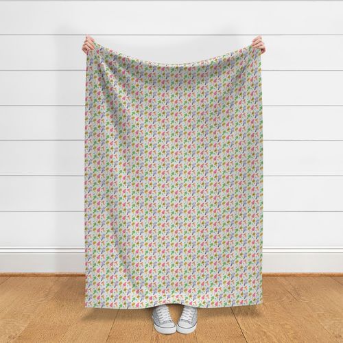 Fabric “Spooky mushrooms” (ivory background)