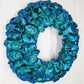 Teal ribbon wreath “Peacock”