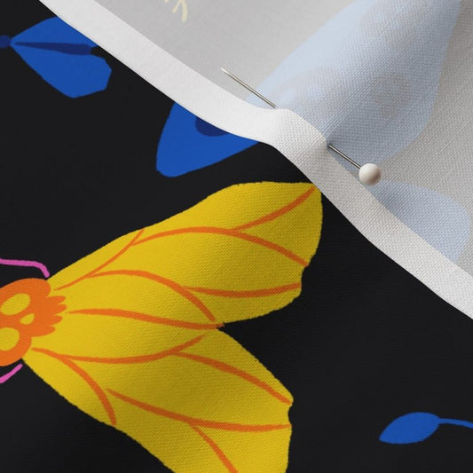 Fabric “The silence of the moths” (black background)