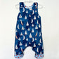 Romper with inseam opening