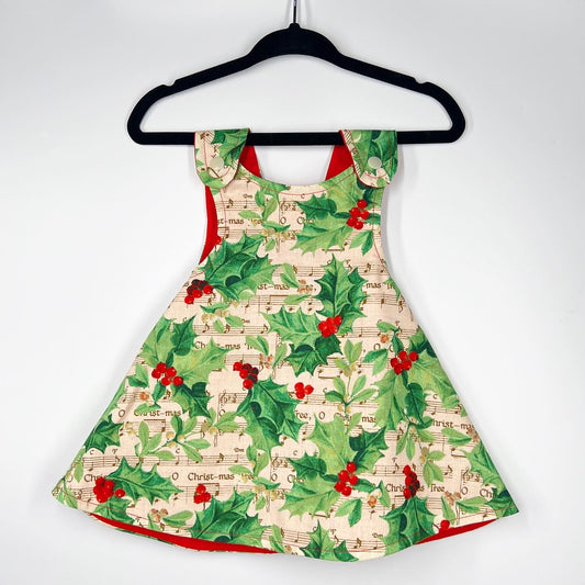 Christmas reversible dress “Holly”